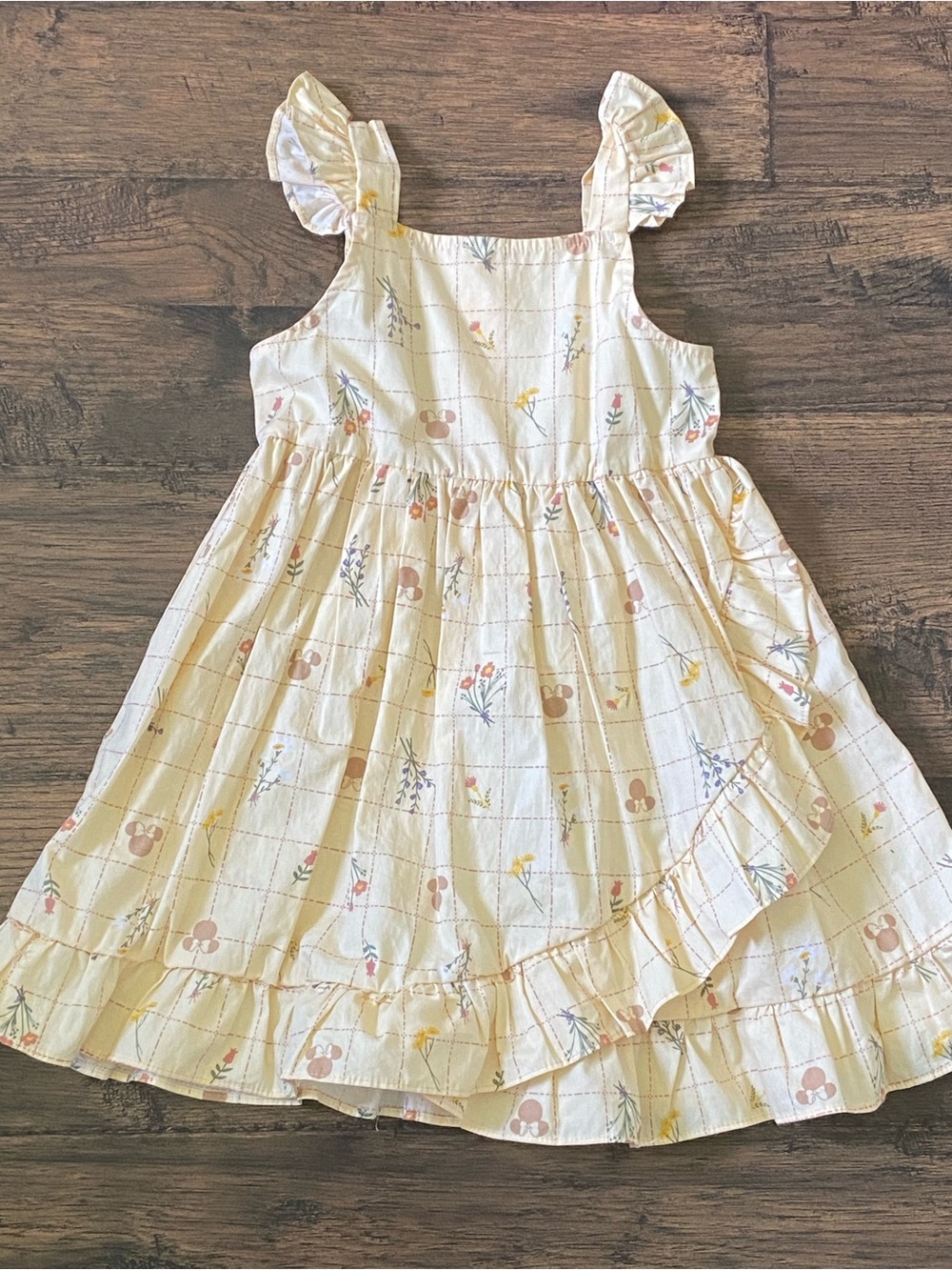 Disney Yellow Floral Ruffle Strap Sundress